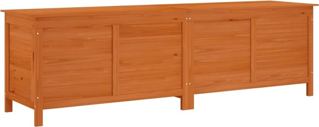 "SALE 2026"Gartenbox/Kissenbox - Gartenmöbel - Gartentruhe Braun 198,5x50x56,5 cm Massivholz Tanne - wasserdicht Aufbewahrungsbox DE7936930