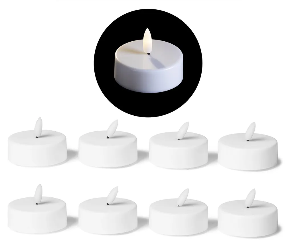 8x Teelichter mit Timer