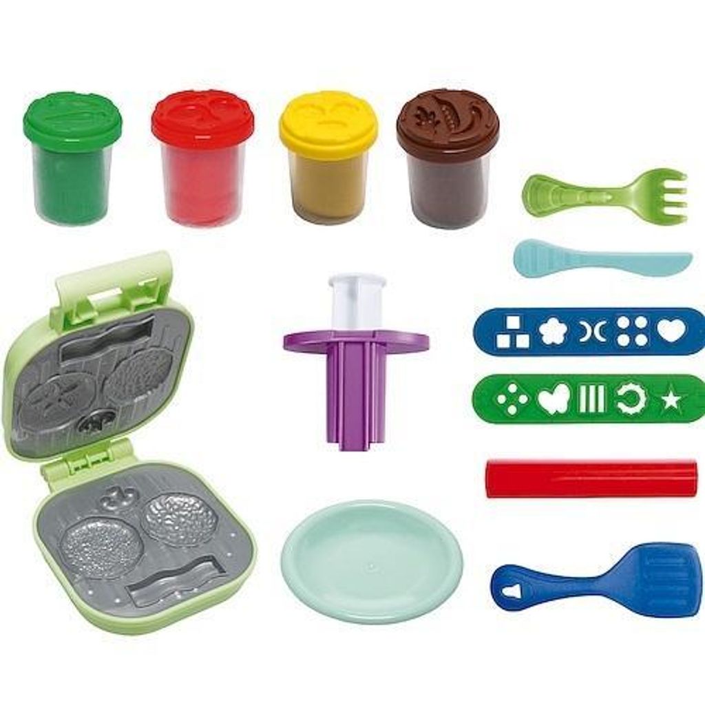 Knetset Burger-Knete mit Burger-Formmaschine, 6x30x24 cm, ab 3 Jahren