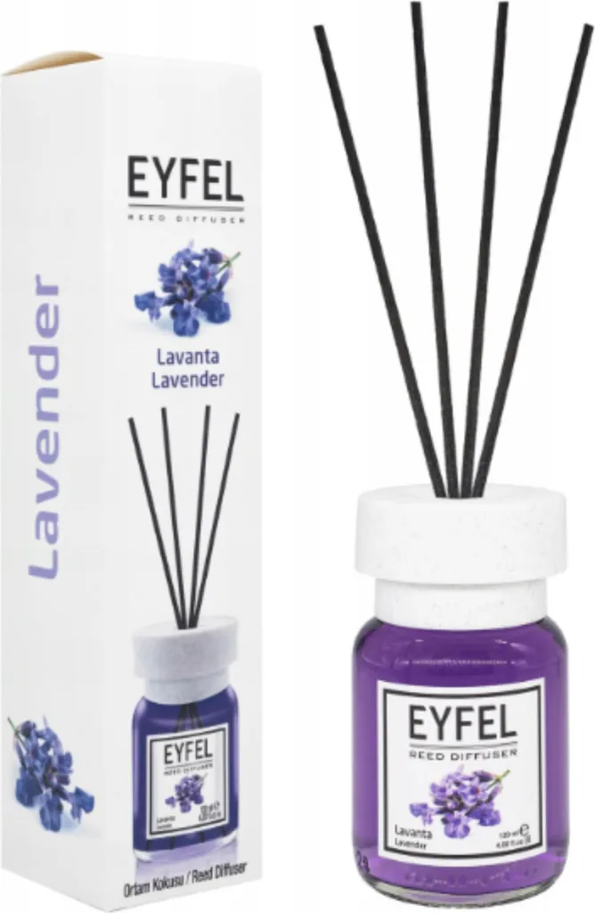 Parfum d'ambiance EYFEL Lavande 120 ml - Diffuseur à bâtonnets Premium