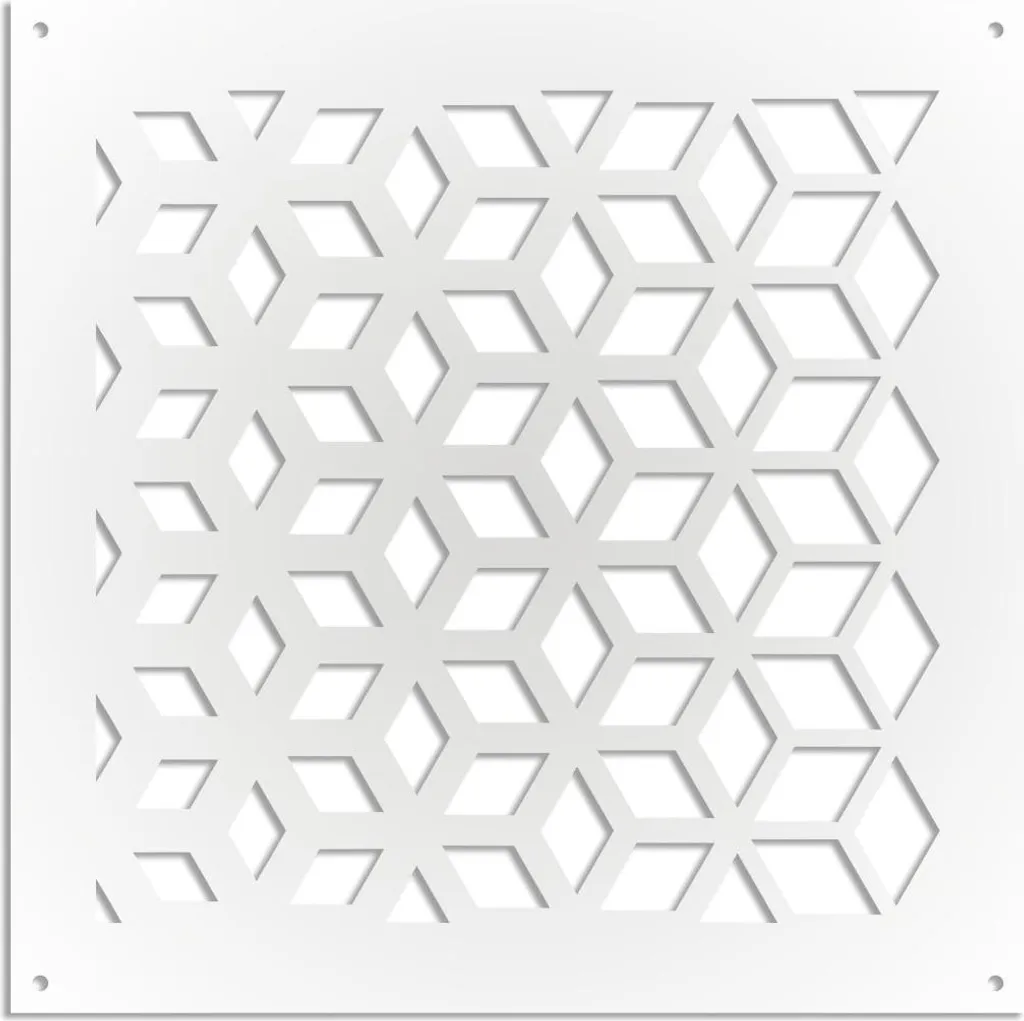 Divisorio Traforato Metamorphosis 98x98 PVC Bianco - Frangisole Esterno
