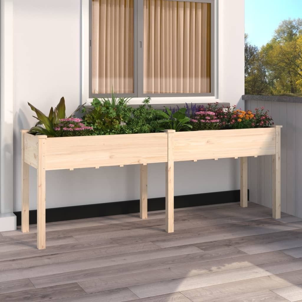 "2026 Promotion" Hochbeet - Pflanzkübel - mit Einsatz 203x53x76 cm - Massivholz Tanne - Beete CC22200
