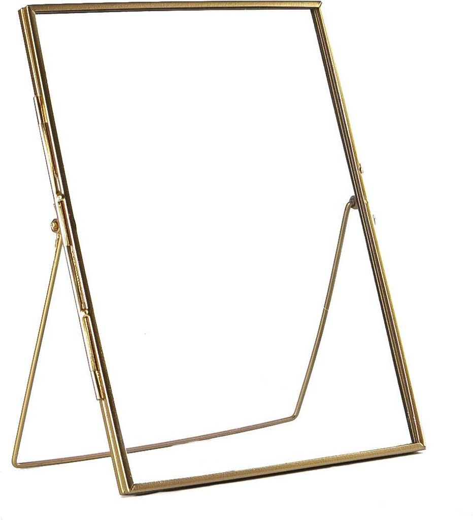 Nicola Spring Stehender Metall-Fotorahmen - freistehender Metallic Tischschreibtisch-Bildanzeige - 8 "x 10" - Roségold