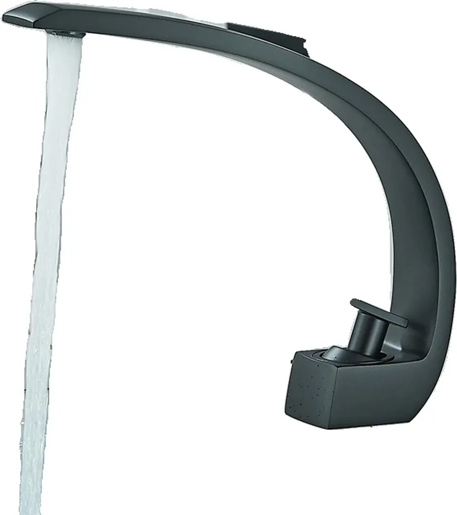 Rubinetto Lavabo a Soffitto Nero Opaco | Design Moderno High-End