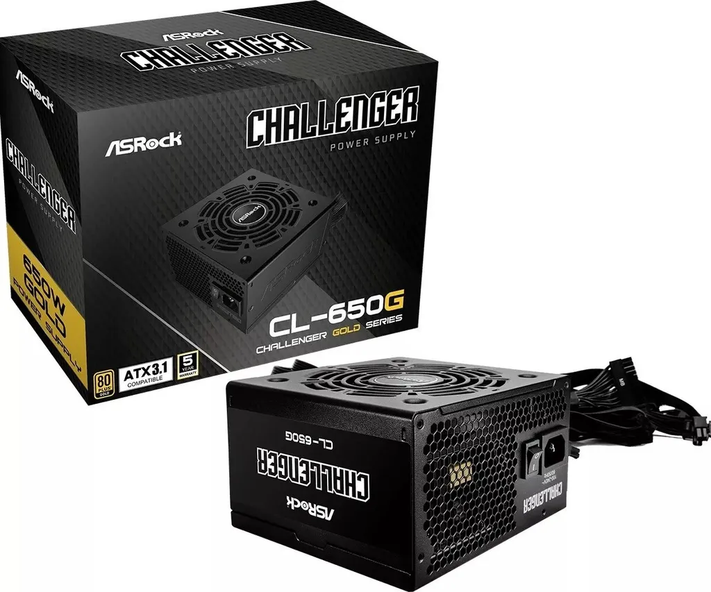 PSU ASRock Challenger 650W Gold ATX 3.1 - Potenza per il Gaming