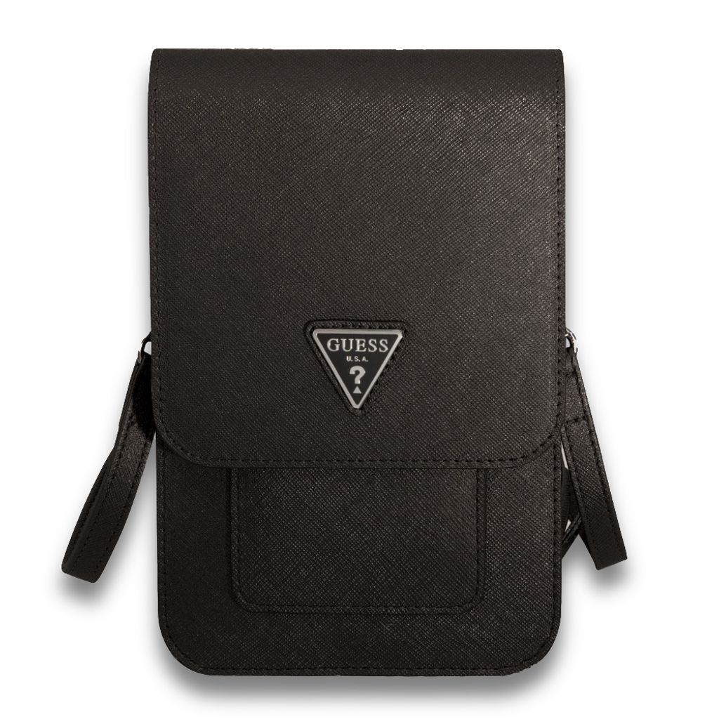 Guess Kabelka Guwbsatmbk Black/Black Saffiano Triangle Obrázok produktu 