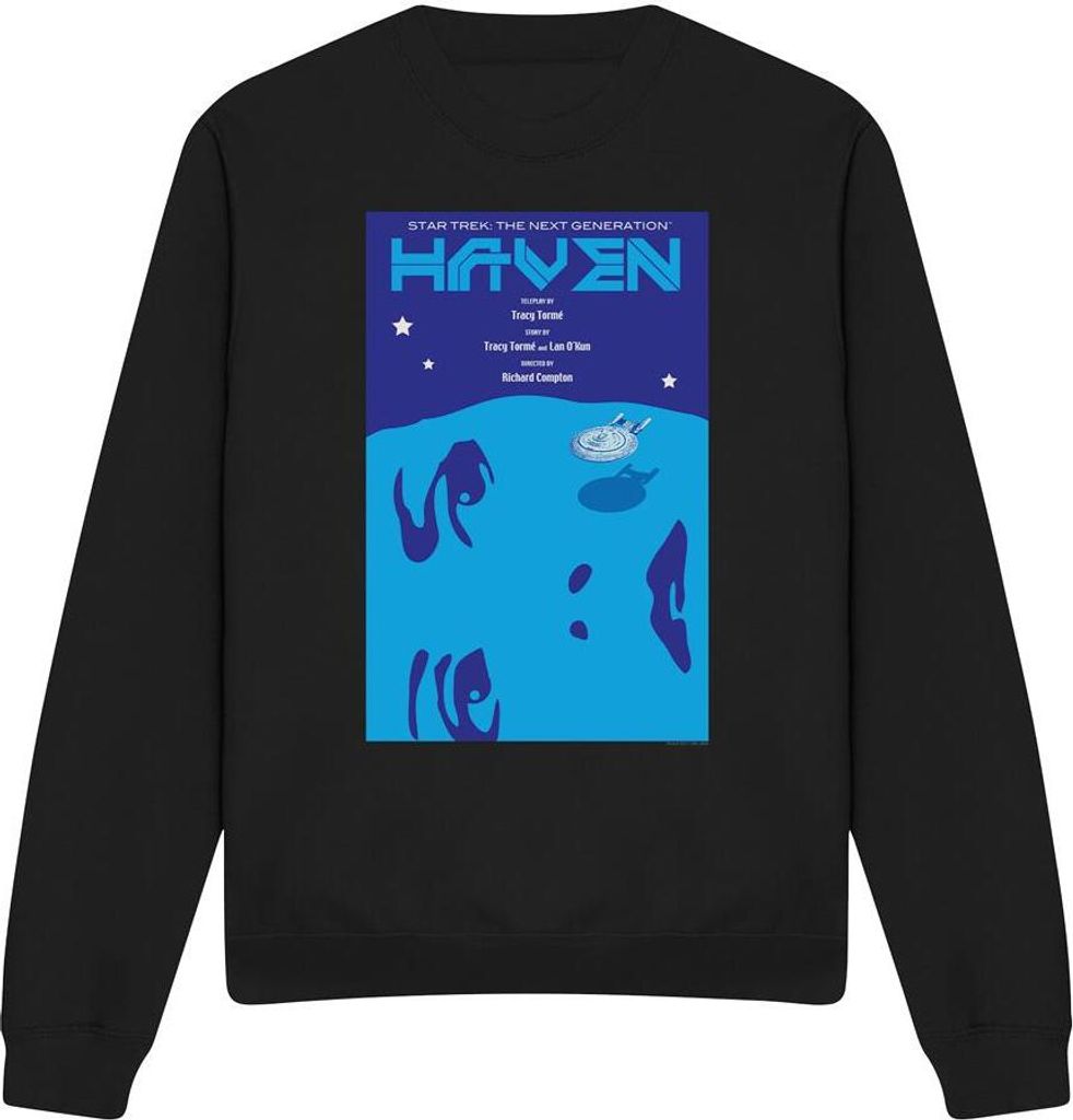 Star Trek - "The Next Generation Season 1 Episode 11" Sweatshirt für Herren/Damen Uni TV11688 (L) (Schwarz)