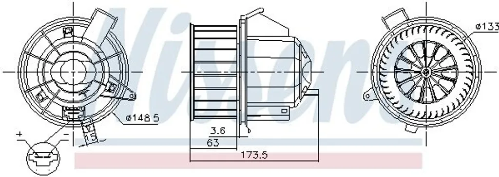 Pulseur d'air d'habitacle Nissens 87617 pour Confort Thermique Voiture
