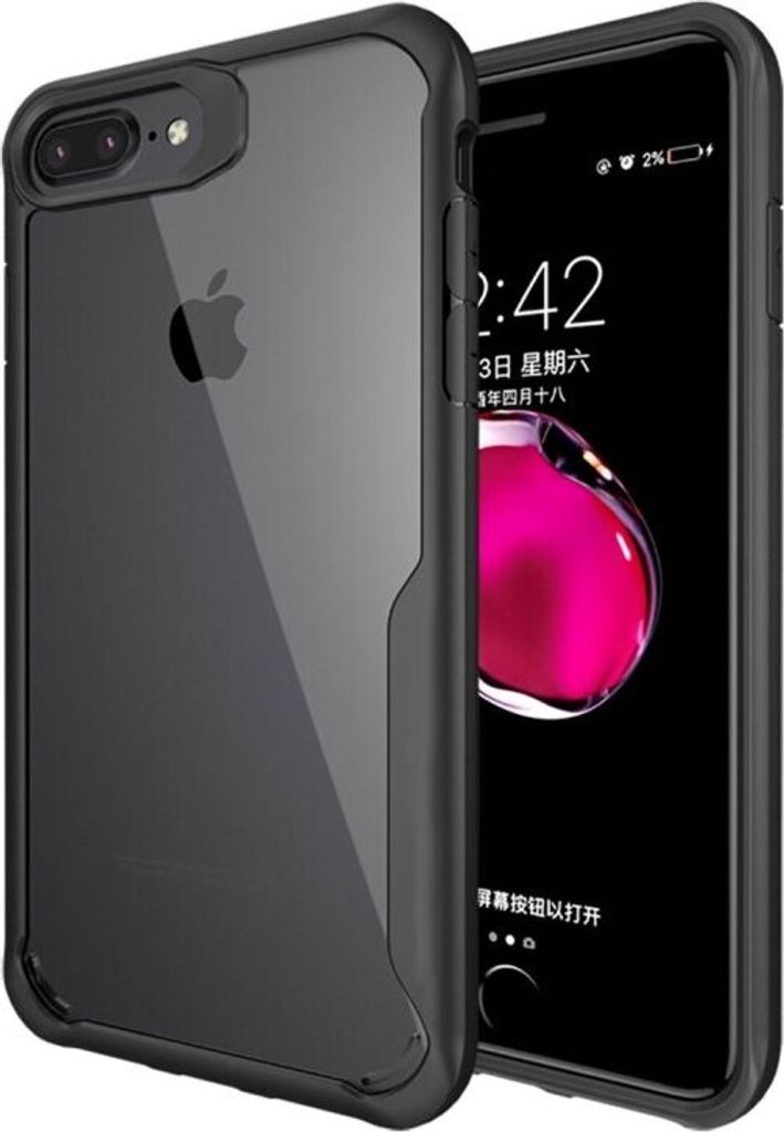 Schutzhülle für iPhone 7 Plus Bumper Cover Case Panzer Hülle Tasche Black