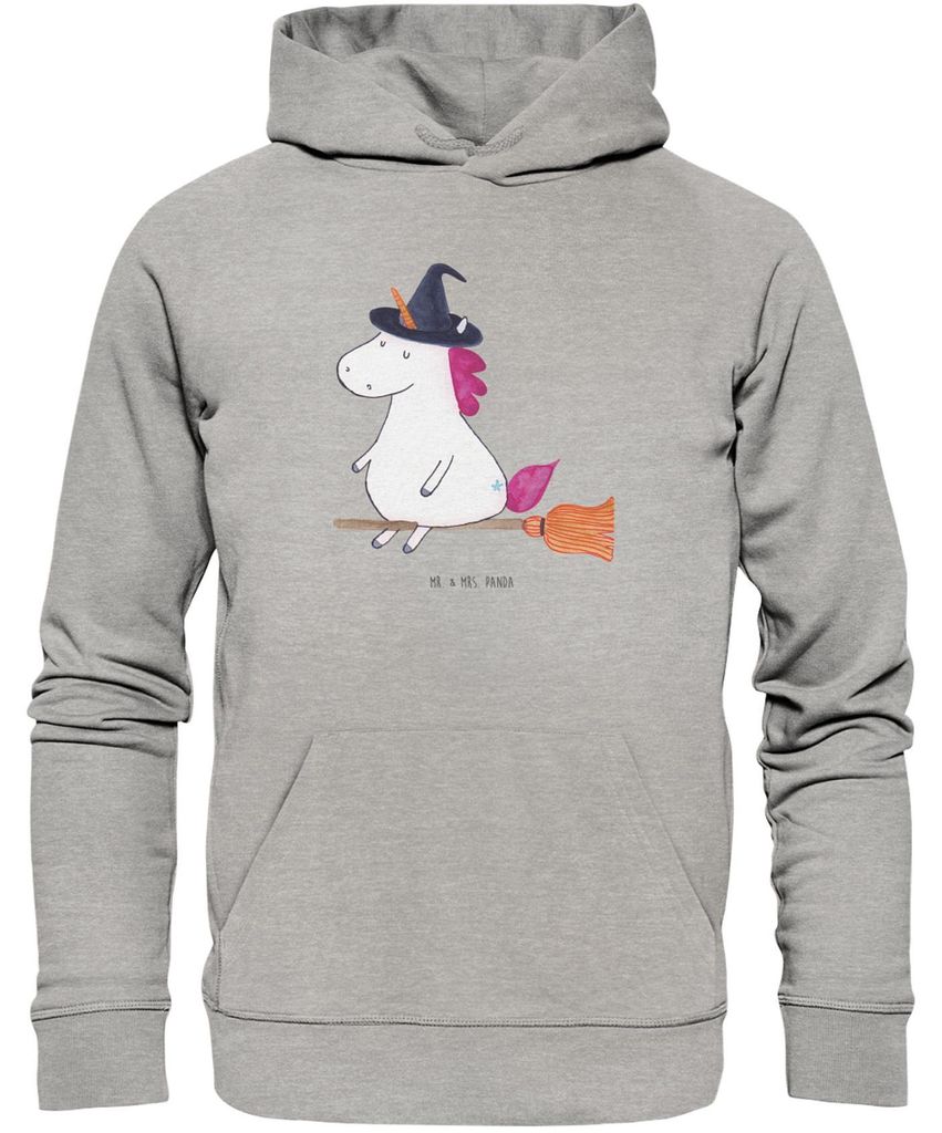 Mr. & Mrs. Panda Sweathoodie Einhorn Hexe Größe S - Heather Grey - Geschenk, Statement-Hoodie, Unicorn, Pullover, Sweatshirt, Leben, Teufel, Frau...