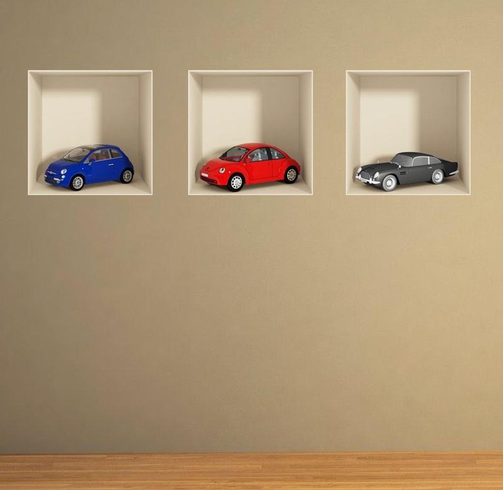 Autoaufkleber mit 3D-Effekt, 3 Farben, 40 x 120 cm