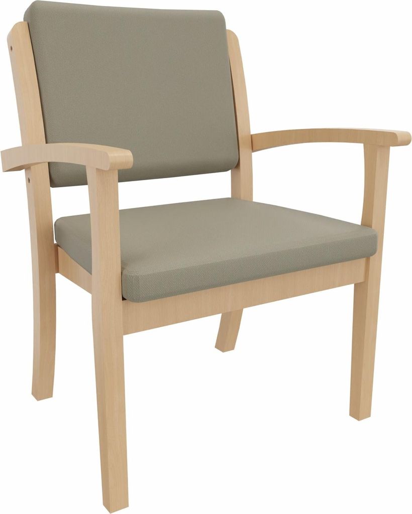 Schwerlaststuhl Alexander XXL – Stuhl mit Armlehnen für Schwergewichtige bis 250 kg – 52cm Sitzhöhe.Stoffbezug:Clean-Kunstleder Walter Macada...