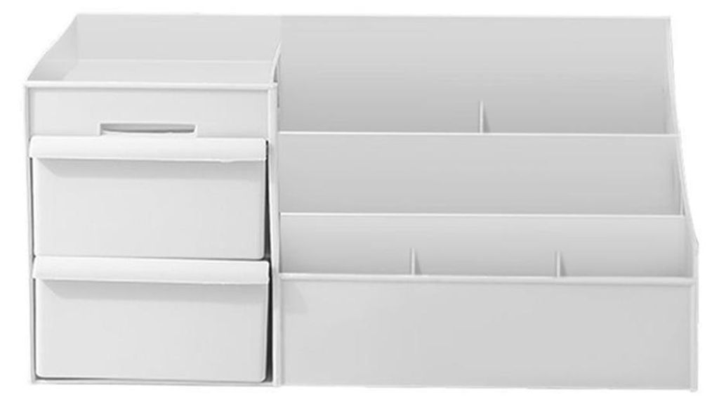 Kosmetik-Organizer, Aufbewahrungsbox mit Schublade, eleganter und schicker Schminktisch, Ablage für Kosmetikartikel, passend für Pinsel, Lidschat...