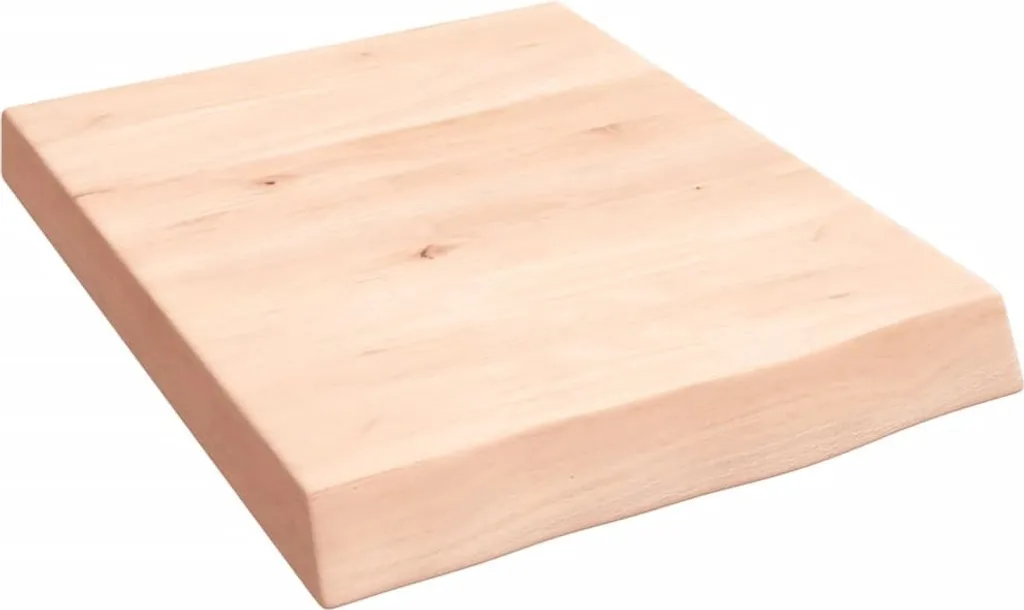 Mensola Design Rovere Massello 40x50x(2-6)cm - Arredo Minimal non trattato