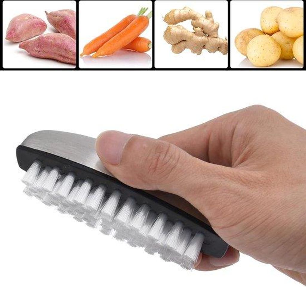 Küchenreinigungsbürste für Obst, Gemüse und Meeresfrüchte - Hand- und Nagelreinigungsbürste - Schuhreinigungsbürste - Kartoffel- und Rettich...