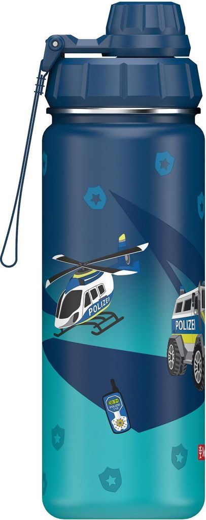 Step by Step Izolovaná nerezová fľaša na pitie „Police“ Obrázok produktu 