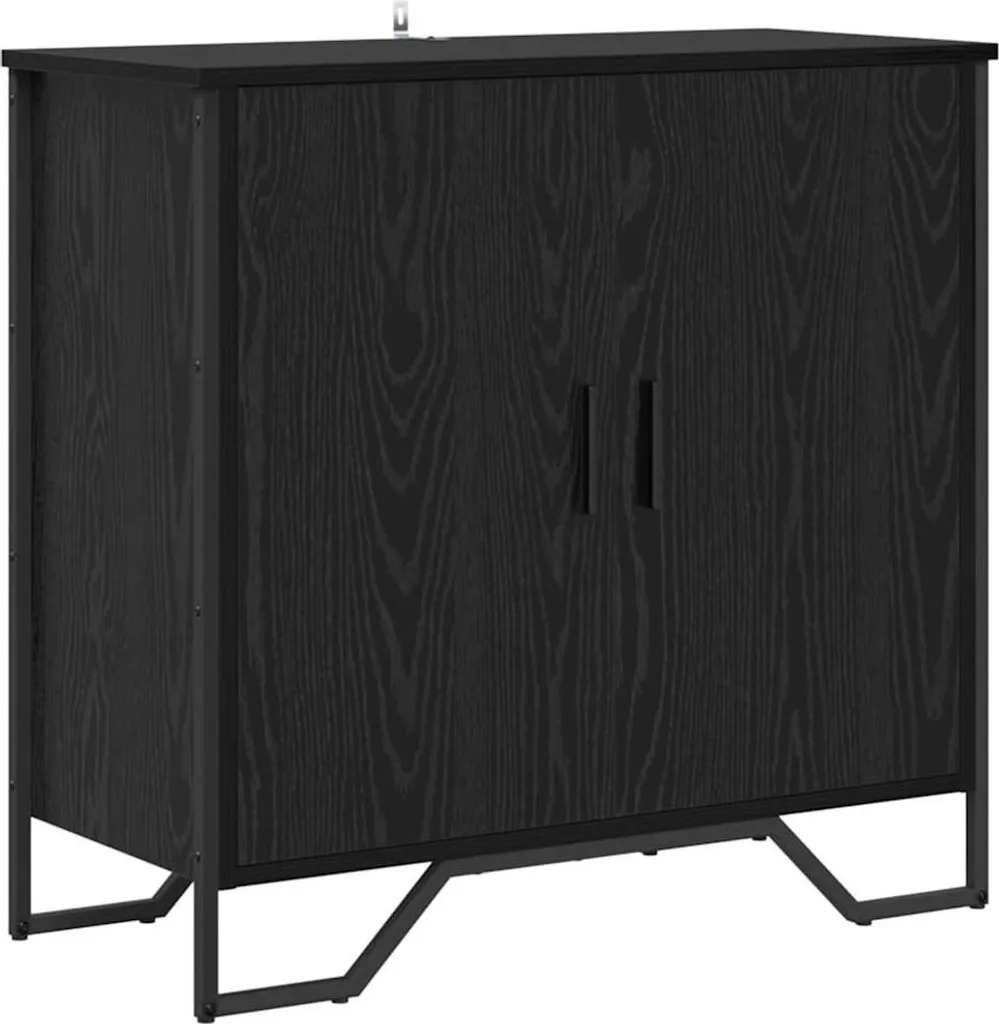 Maison Exclusive Credenza Rovere Nero 78x35x74,5 cm | Mobiletto Madia - 2