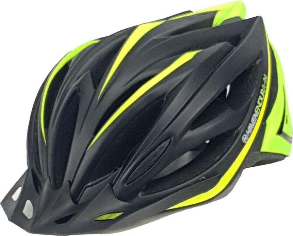 HAVEN Fahrradhelm - ENDURA-IN - Schwarz/Grün (54-57 cm)