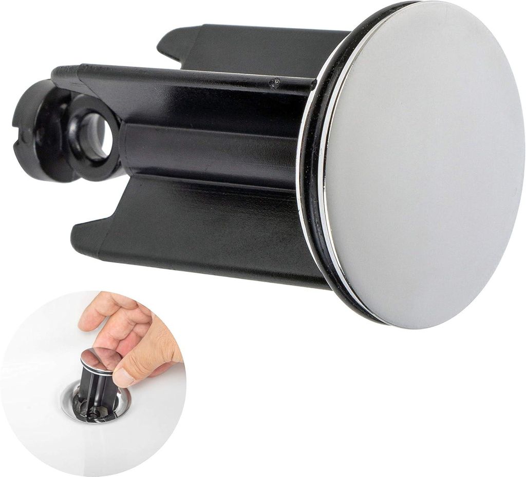 Universeller Waschbeckenstöpsel für das Badezimmer Ø 40 mm, verchromter Abflussstopfen, aus Messing hergestellt, höhenverstellbarer Stöpsel, r...