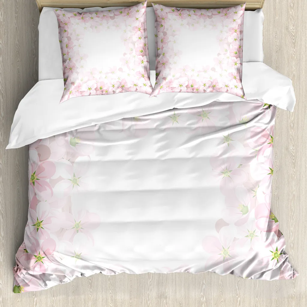 Copripiumino Floreale ABAKUHAUS 155x220 Rosa Baby Design d'Interni