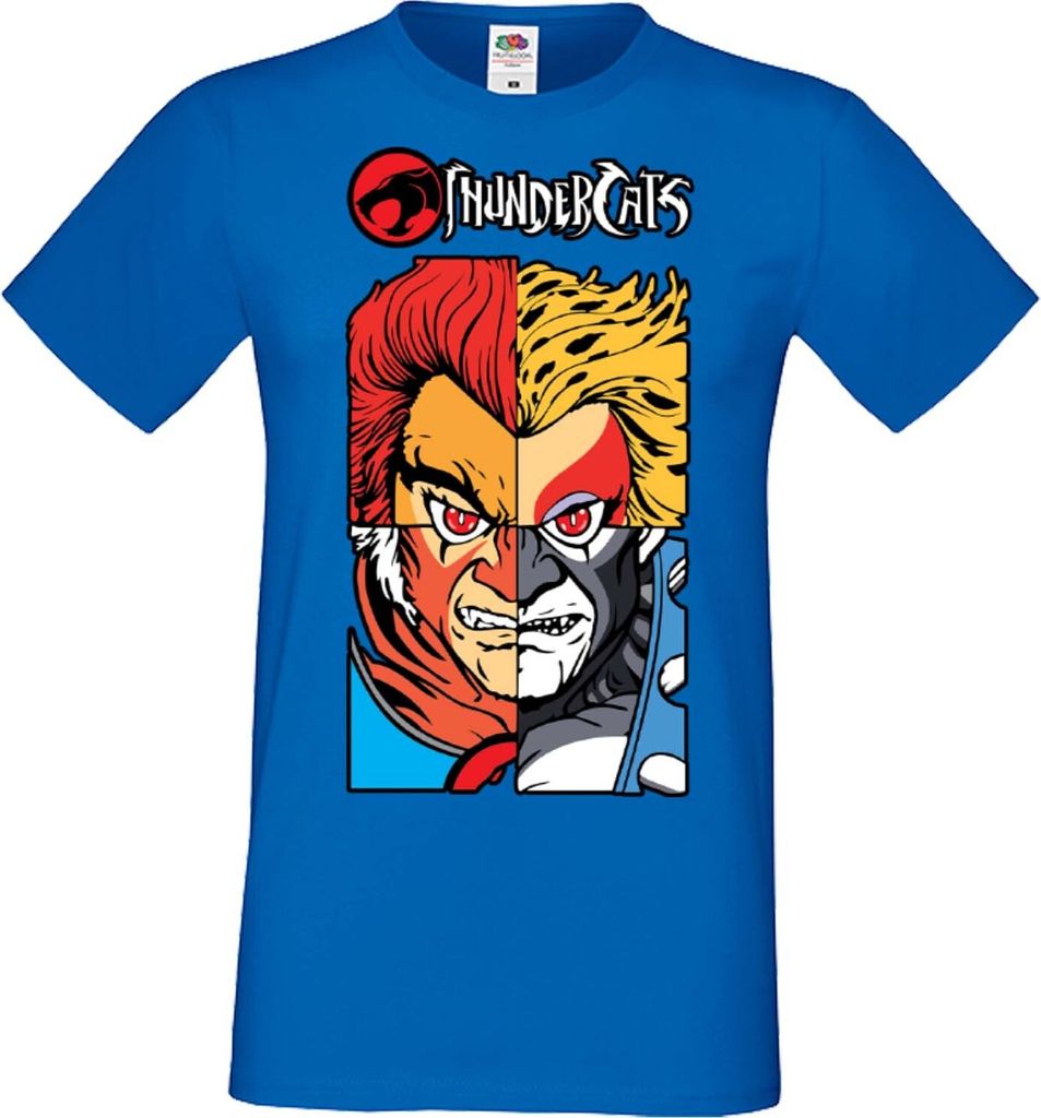 Herren T-Shirt Anime Manga Thundercats 02, Man S / Blau
