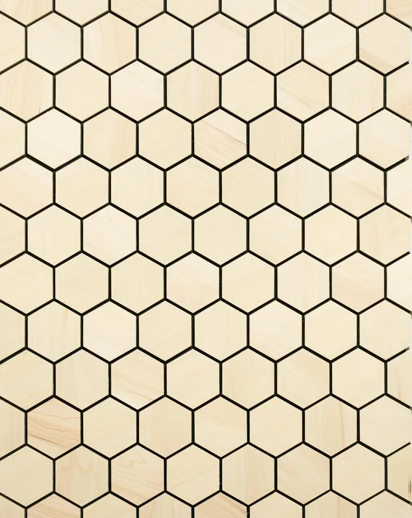 Panneaux décoratifs Hexa S en bois de tremble massif - Kit de 1,25 m²