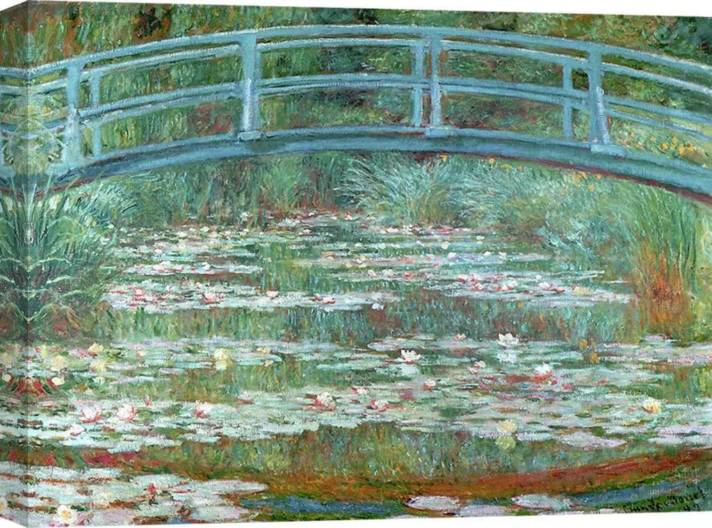 Vivi Giverny con le Ninfee di Monet - Tela 60x40 cm Artigianale