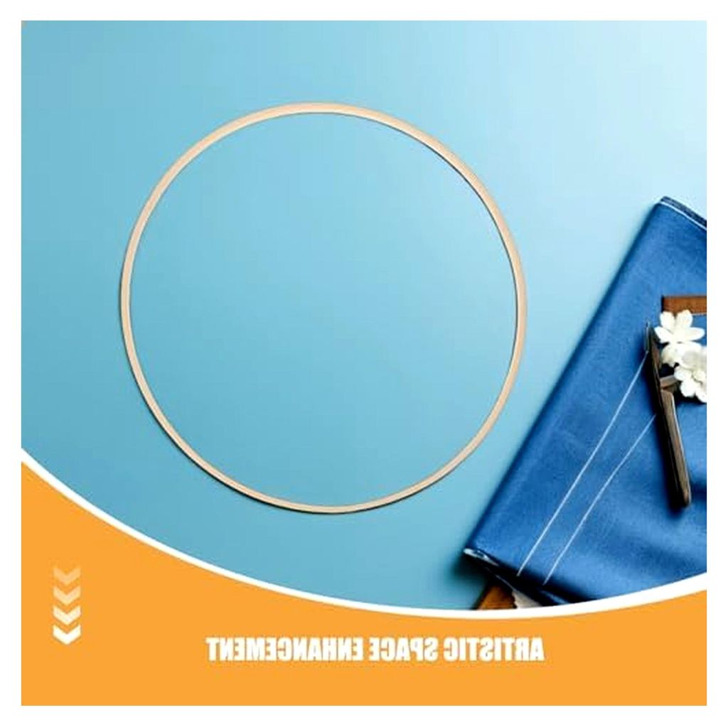 10 Stück Holzringe zum Basteln für Traumfänger und Kranzdekorationen, Rund 30cm, Leicht und Formbeständig