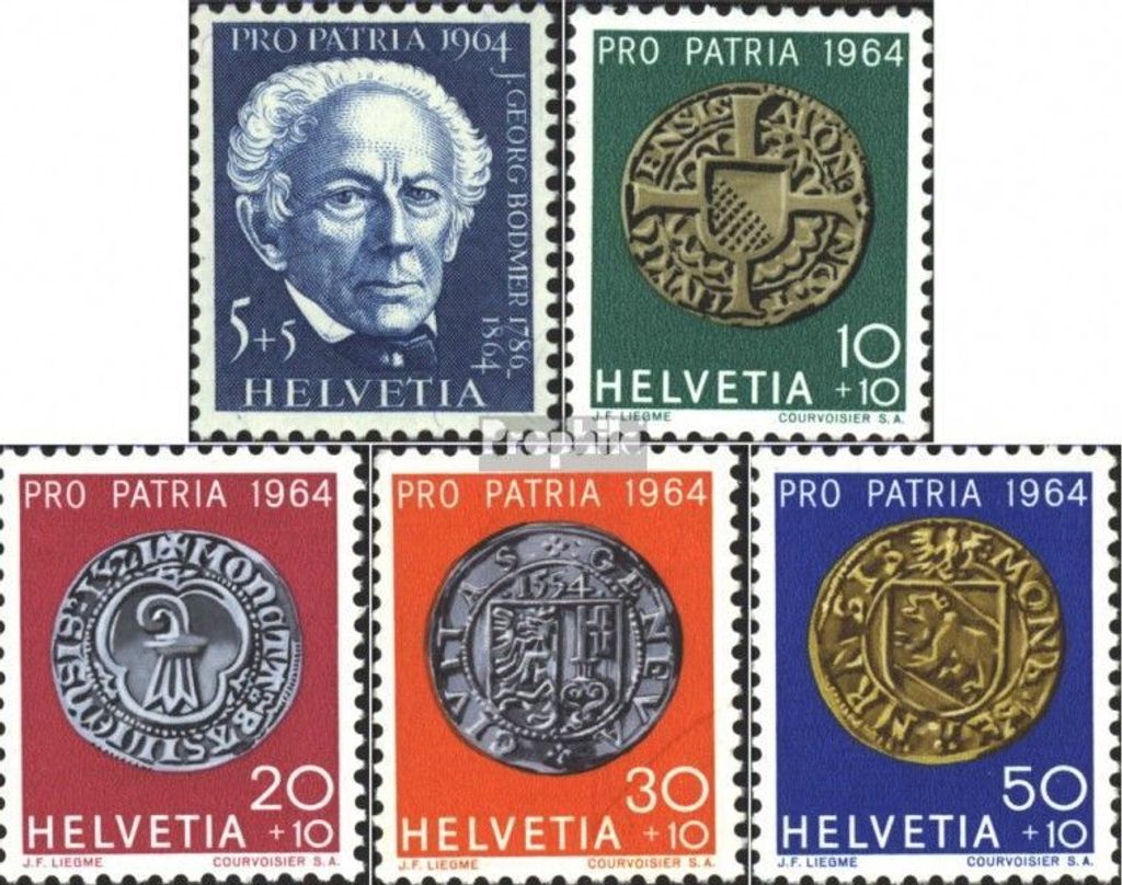 Briefmarken Schweiz 1964 Mi 795-799 (kompl.Ausgabe) Produktbild 