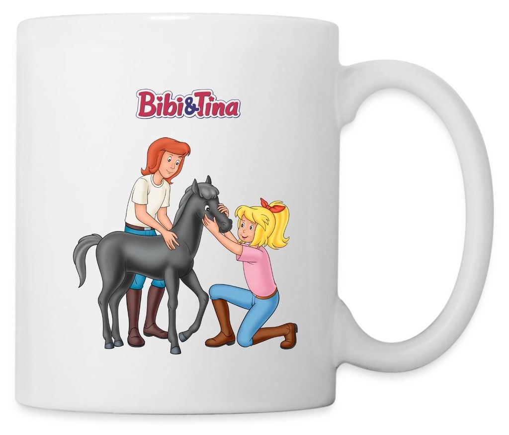Spreadshirt Bibi Und Tina Kuscheln Mit Süßem Fohlen Felix Produktbild 