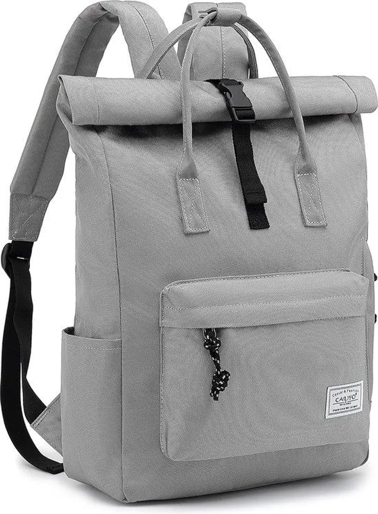 Sac à dos ordinateur 15,6 pouces roll-top imperméable style urbain chic