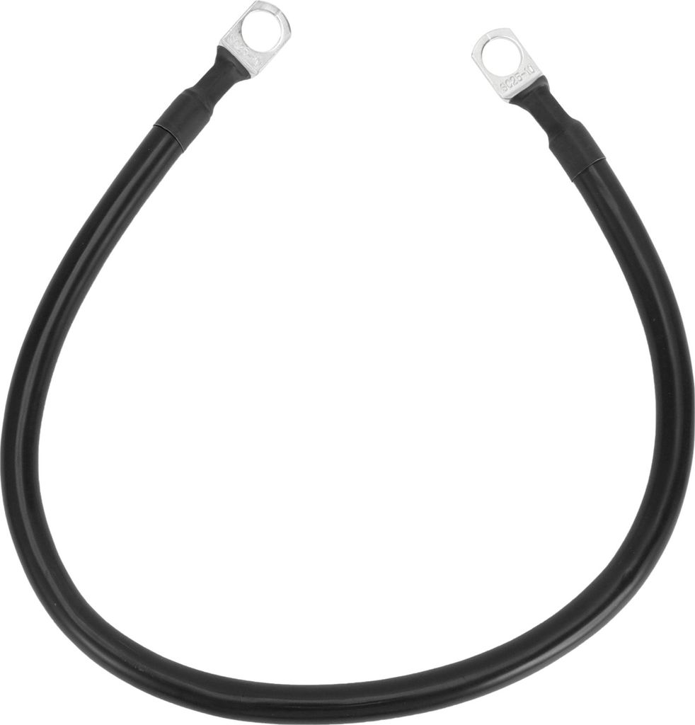1 Stk. Universal Batterie-Wechselrichter-Kabel 3/8" Lug 1,5FT Batteriekabel 4 AWG Gauge Schwarz Verzinntes Kupfer