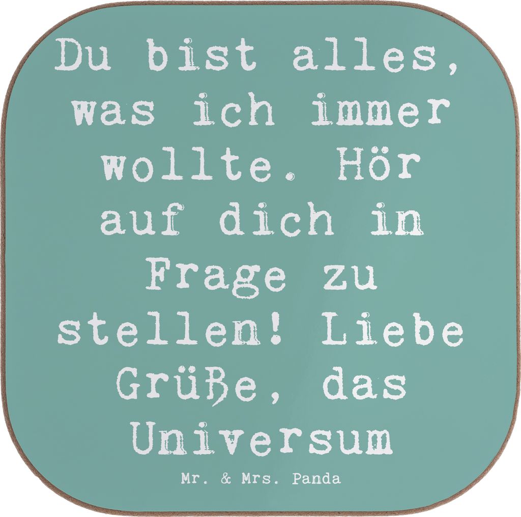 Mr. & Mrs. Panda bar untersetzer Spruch Hoffnung und Selbstliebe - Meeresbrise - Geschenk, Coaster, Design, Mut, Zitat, perfekt, Tischschoner, Gef...