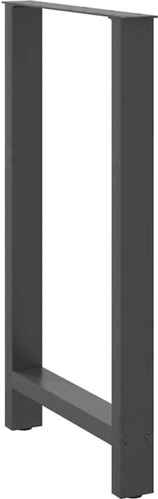 vidaXL Gambe tavolo bar antracite 2 pezzi 60x(100-101) cm acciaio