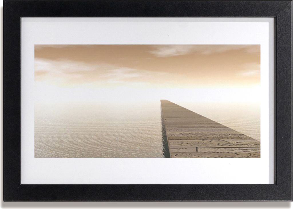 Bild 30x20 MDF-Rahmen Wandkunst Meerpier Architektur