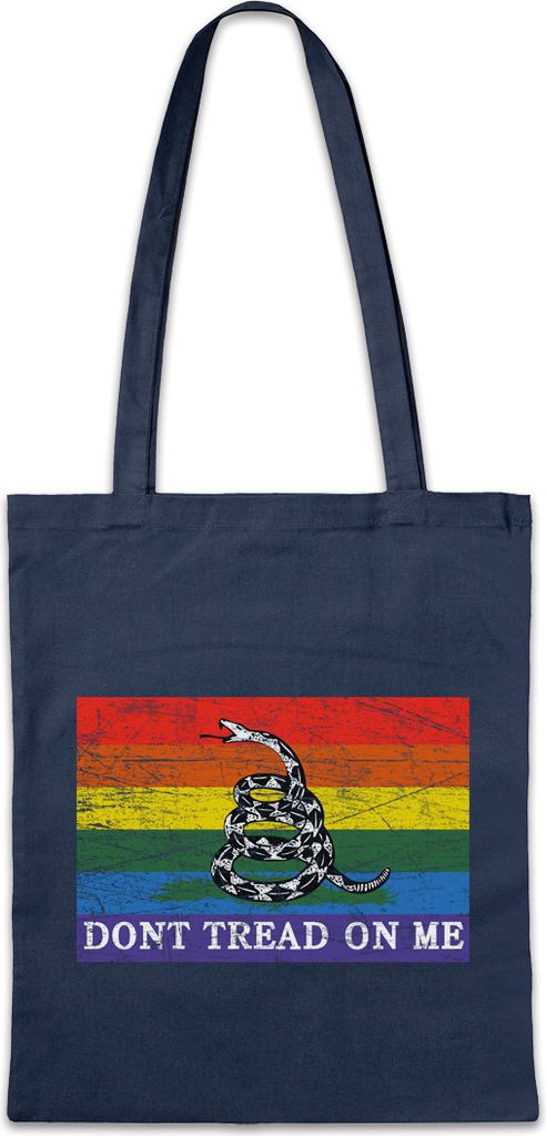 Urban Backwoods Dont Tread On Me Pride Flag, Stofftasche, Farbe: Navy