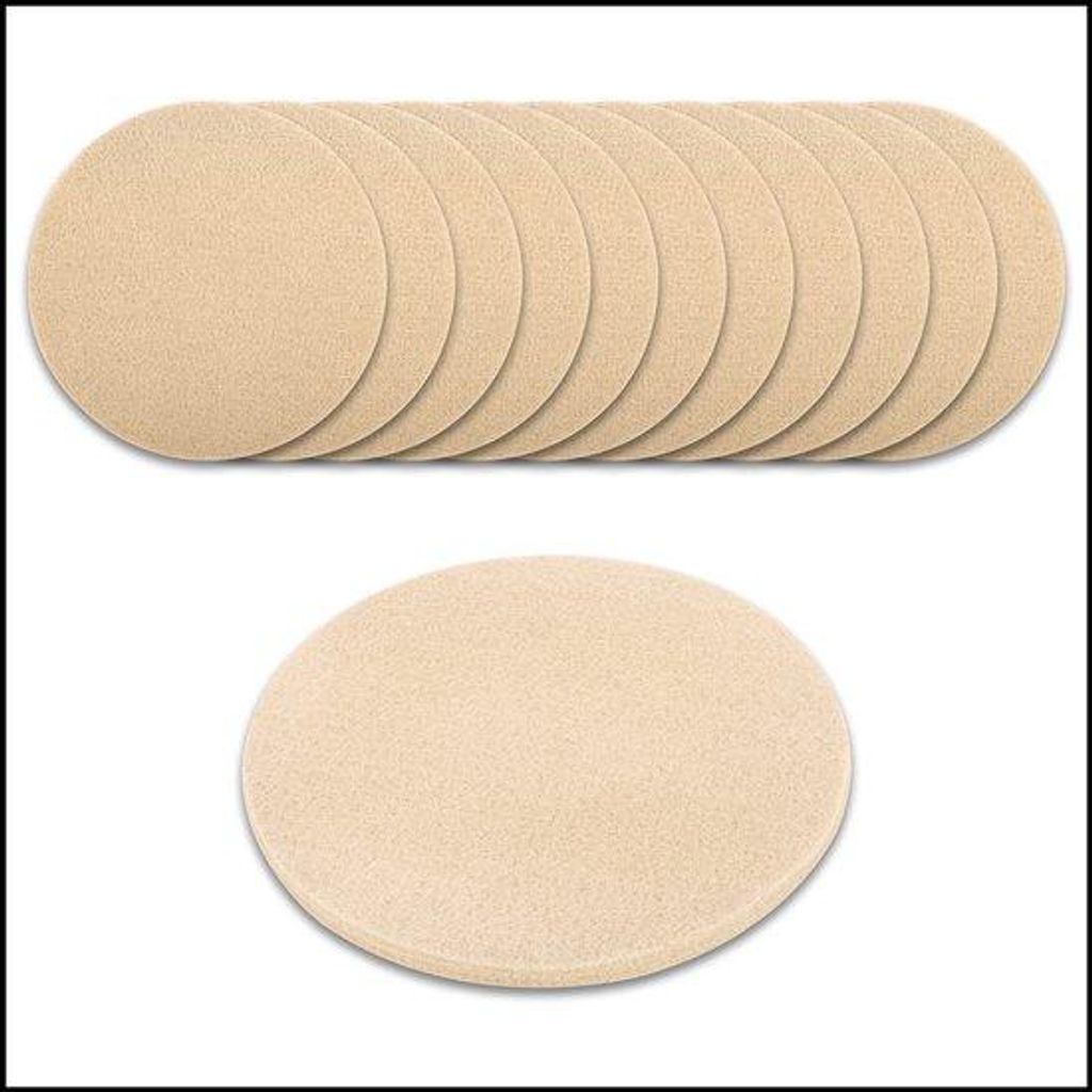 Gläserne Tischunterlegsätze beige - Tischunterlegsätze für Schutz vor Flecken und Kratzer - pflegeleichte Gläserne Tischunterlegsätze Set
