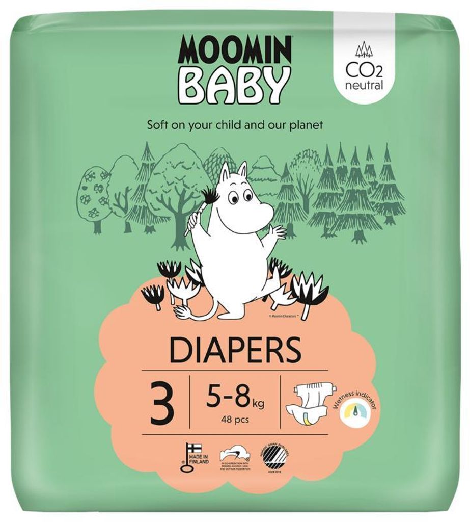 Moomin Baby Luiers 3 (48 stuks) Productafbeelding 