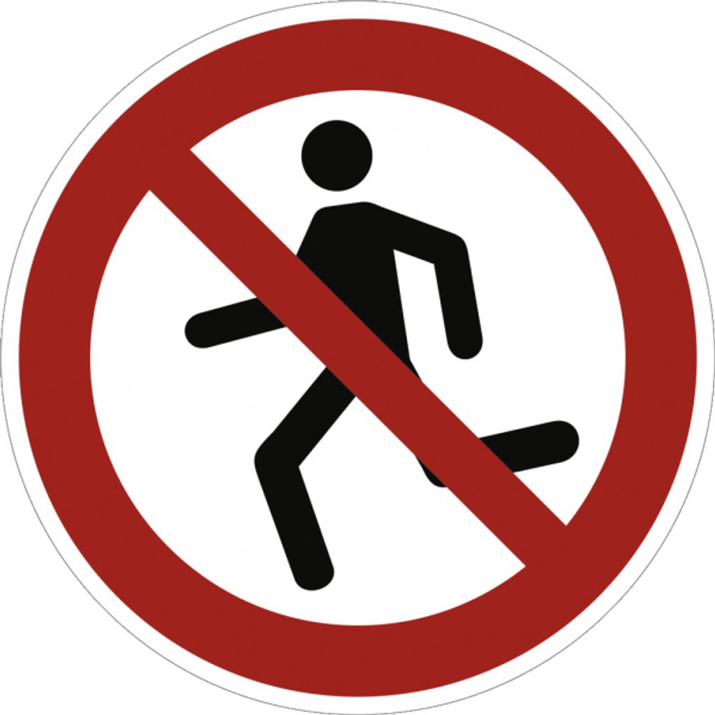 Dreifke Alu-Schild "Laufen verboten", Ø40cm, 1 Stück, Verbotszeichen (P048) ...
