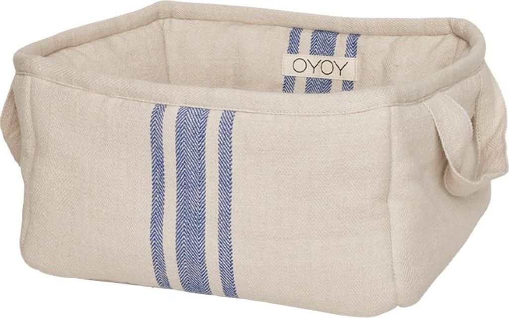 OYOY LIVING Brotkörbchen L24 x W24 x H14 blau Produktbild 