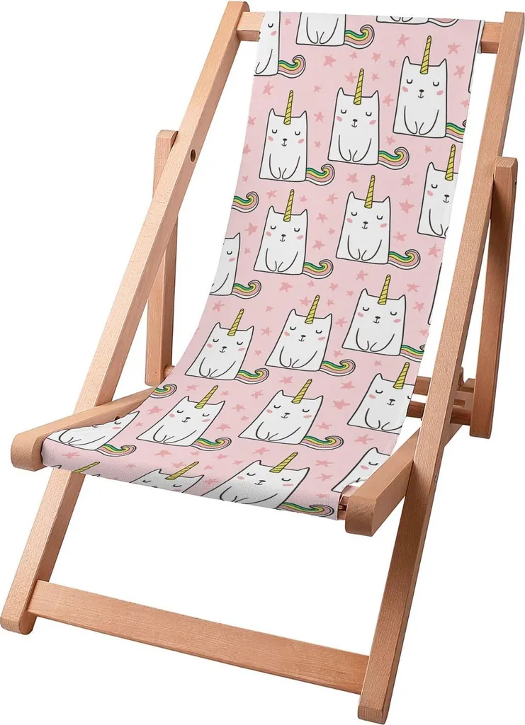 Lettino Magico Bambini Dreamroots Gatto Unicorno | Sdraio Legno 130kg