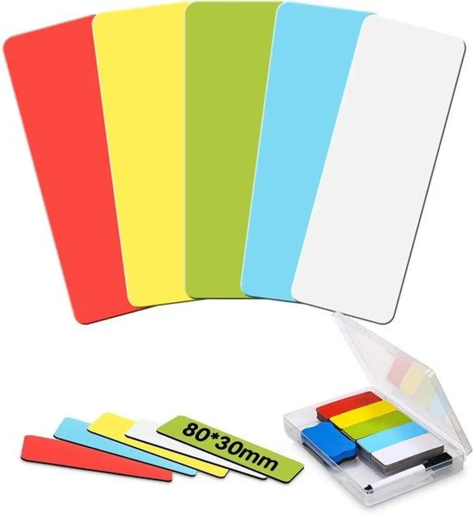 Magnets Inscriptibles et Effaçables 80x30mm pour Panneau Magnétique
