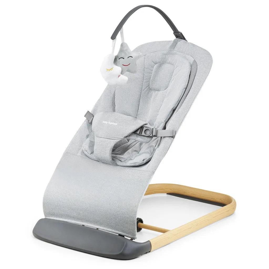 Fauteuil balancelle LILY gris pliable et compact avec dossier réglable - 5