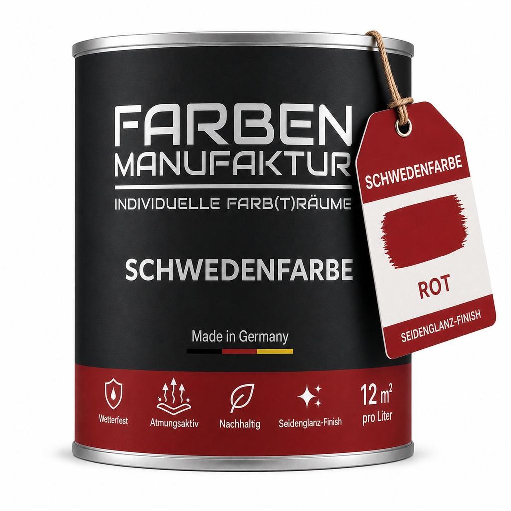 Schwedenfarbe Holzfarbe Holzlack Wetterschutzfarbe deckend Produktbild 