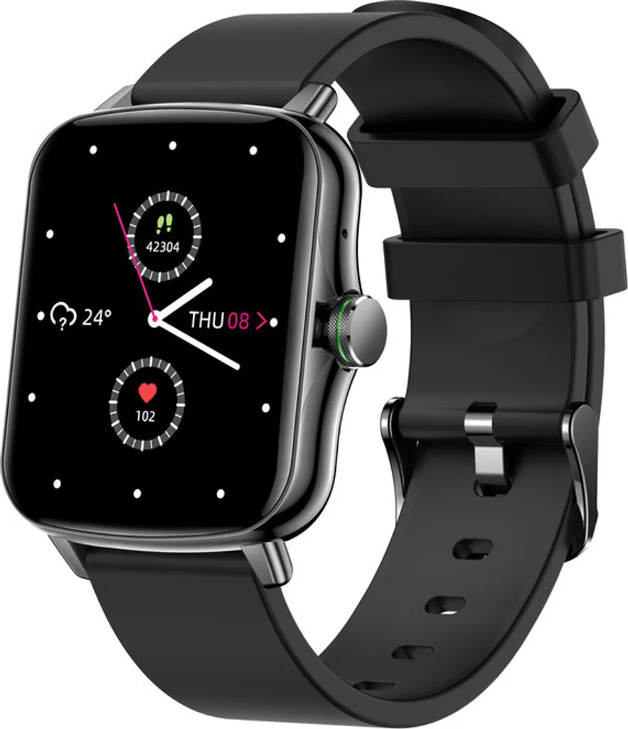 Montre intelligente TK22 avec suivi de santé et appels Bluetooth Noir
