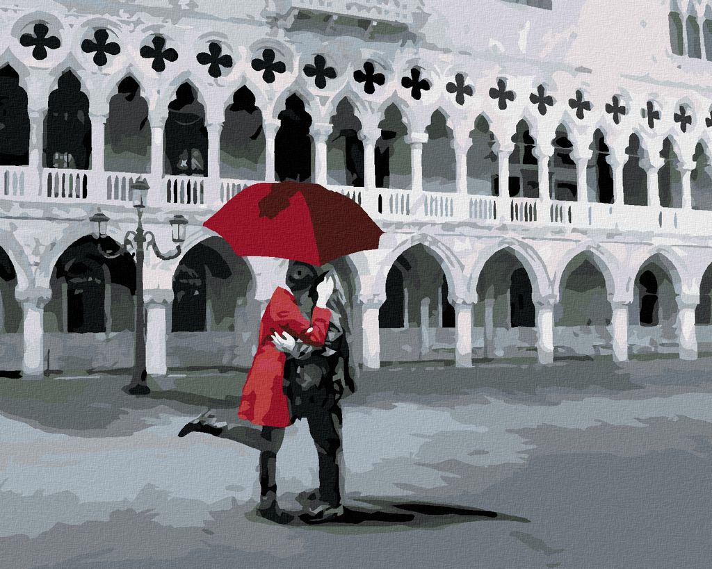 Zuty - Malen nach Zahlen - LIEBHABER IN SAN MARCO, 40x50 cm, mit Keilrahmen (bereits gespannt)