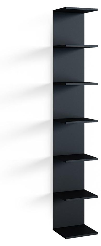 Wandregal Vicco Paolo Schwarz 30 x 190 cm, Model 35087 Produktbild 