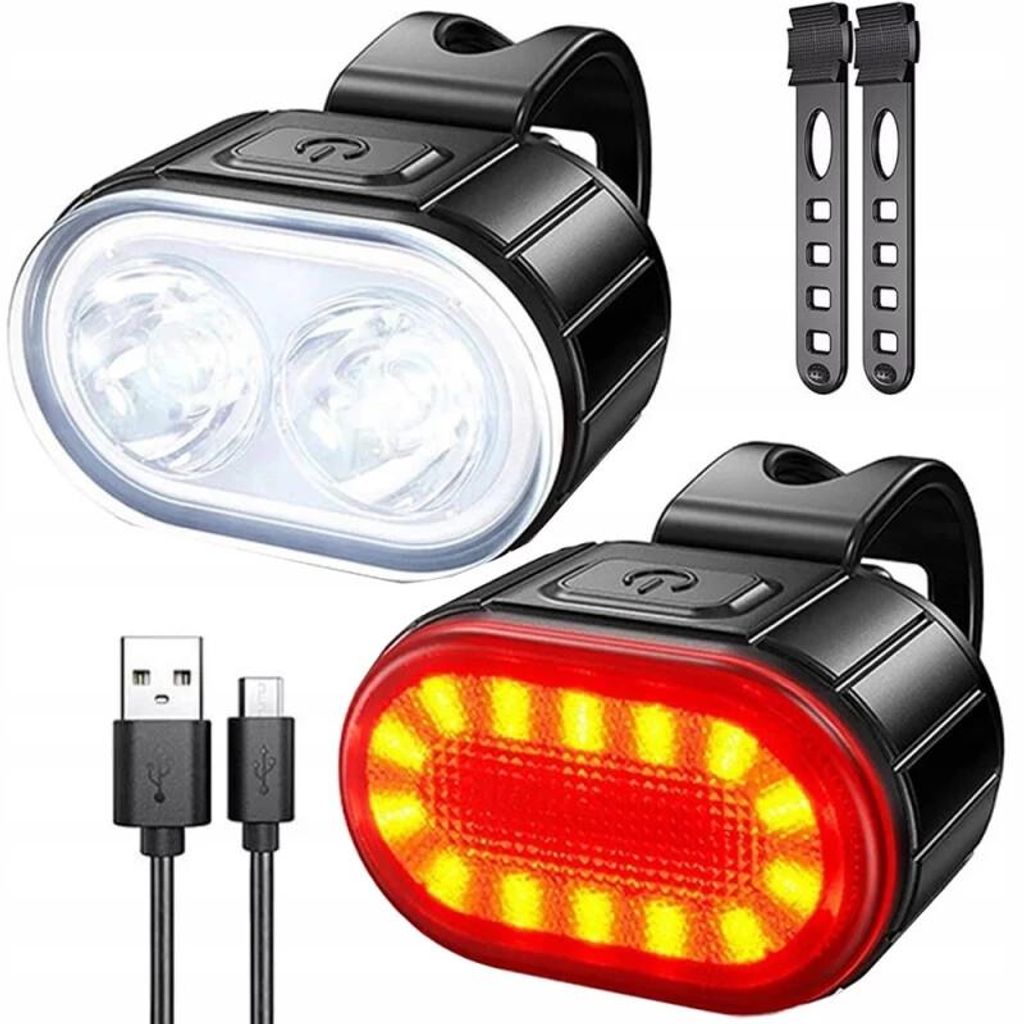 Verk 14488 Kit de lumières LED pour vélo, USB 2 pcs Image du produit 