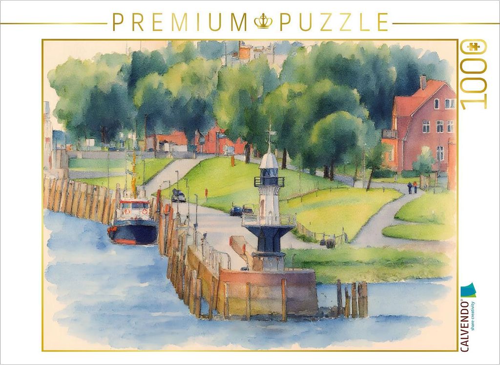 CALVENDO Puzzle Brunsbüttel Mole 1 | 1000 Teile Lege-Größe 64x48cm Foto-Puzzle für glückliche Stunden