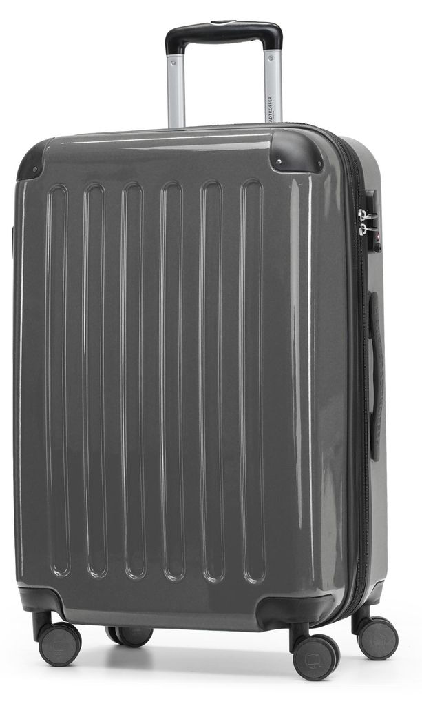 HAUPTSTADTKOFFER - Alex - Hartschalen-Koffer mit Erweiterung Reisekoffer Hardcase Check-In Luggage 15-20 kg, expandable Trolley glossy 65 cm, 74 L,...